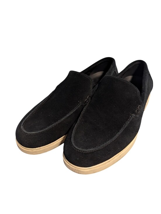 Zara, Navy suede Slip-On Loafer with Cream Sole, Size 42 main image 4